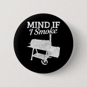 Badge Rond 5 Cm Attention si je fume Barbecue Grillmaster Fumer de