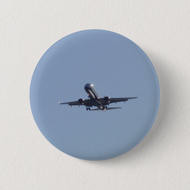 Badge Rond 5 Cm Atterrissage dans le soleil (Devant)