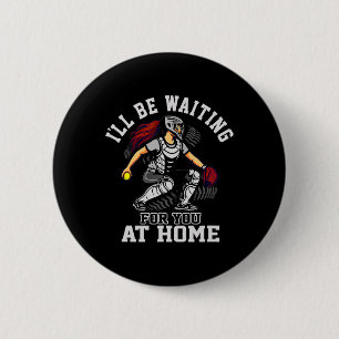 Badge Rond 5 Cm Attrapeur Softll en attente à la maison conception
