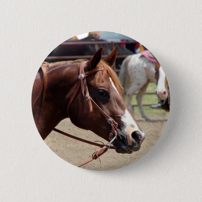 Badge Rond 5 Cm Au Horse Show (Devant)