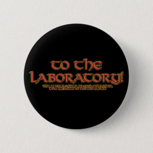 Badge Rond 5 Cm Au laboratoire ! Goupilles et boutons