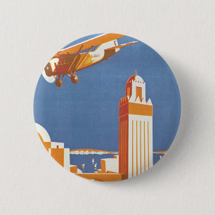 Badge Rond 5 Cm Au Maroc Par Avion