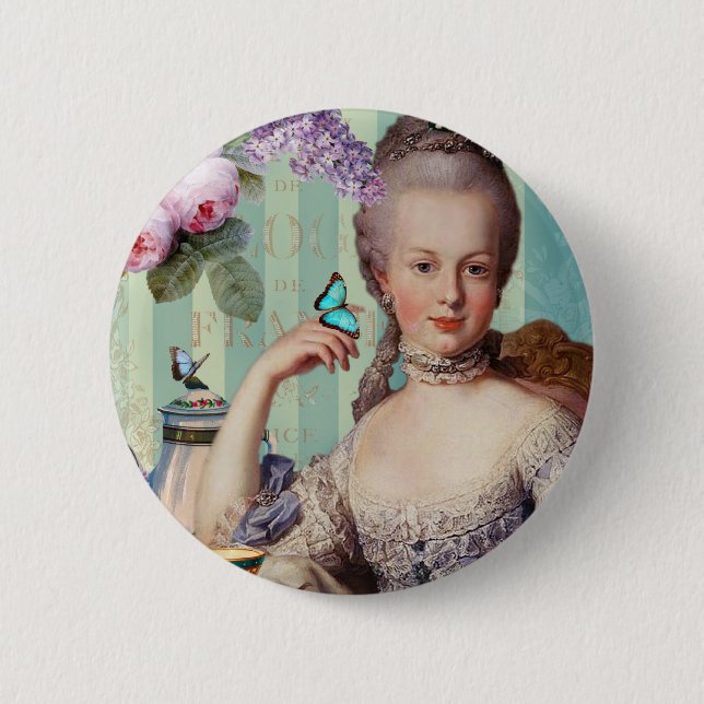 Badge Rond 5 Cm Au petit Trianon de Thé (Devant)