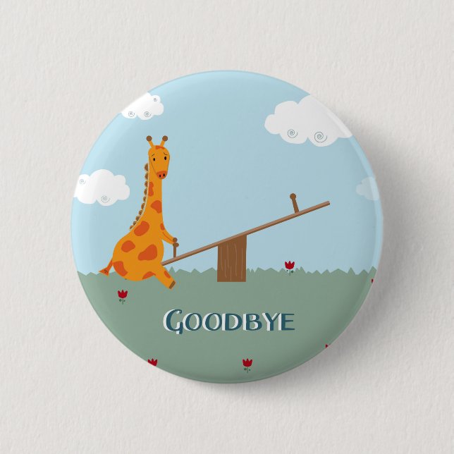 Badge Rond 5 Cm Au revoir (Devant)