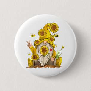Badge Rond 5 Cm Au revoir 2022 Bonjour 2023 Bonne année Sunflower
