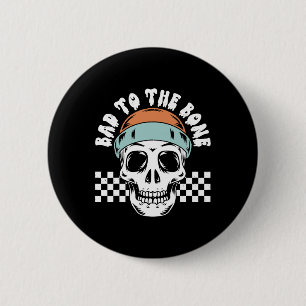 Badge Rond 5 Cm Au Squelette Os Halloween Deux Anniversaire Toddle