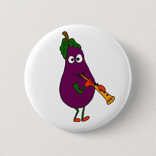 Badge Rond 5 Cm Aubergine de BB jouant la bande dessinée de
