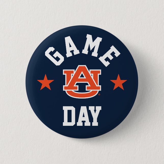 Badge Rond 5 Cm Auburn University Jeu Day (Devant)