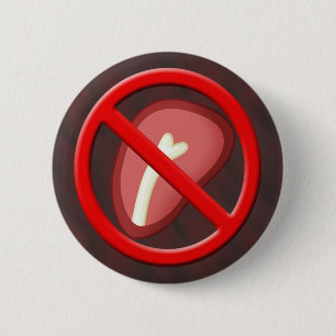 Badge Rond 5 Cm Aucun bouton 02 de viande