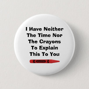 Badge Rond 5 Cm Aucun bouton Crayons