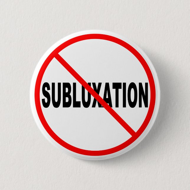 Badge Rond 5 Cm Aucun bouton de subluxation (Devant)