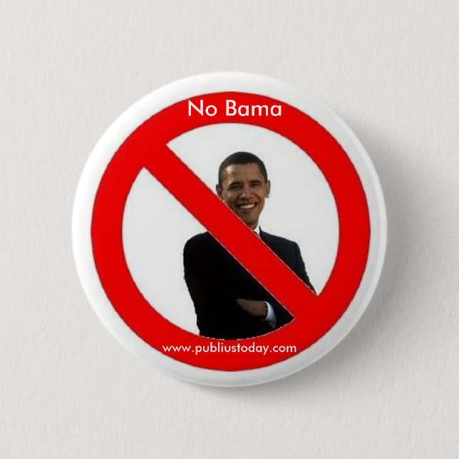 Badge Rond 5 Cm Aucun bouton d'Obama (Devant)