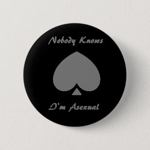 Badge Rond 5 Cm Aucun corps ne sait que je suis bouton asexuel