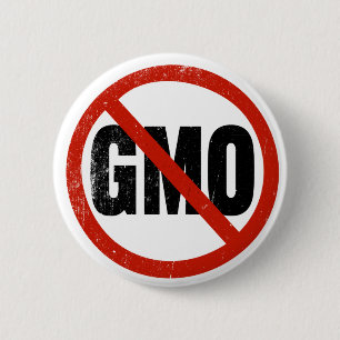 Badge Rond 5 Cm Aucun GMO, non GMO, mars contre Monsanto