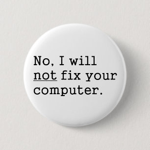 Badge Rond 5 Cm Aucun je aucune difficulté votre cadeau nerd de