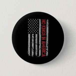 Badge Rond 5 Cm Aucun Kings En Amérique Drapeau US Vintage