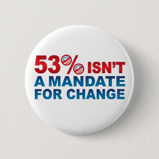 Badge Rond 5 Cm AUCUN MANDAT POUR des boutons de CHANGEMENT
