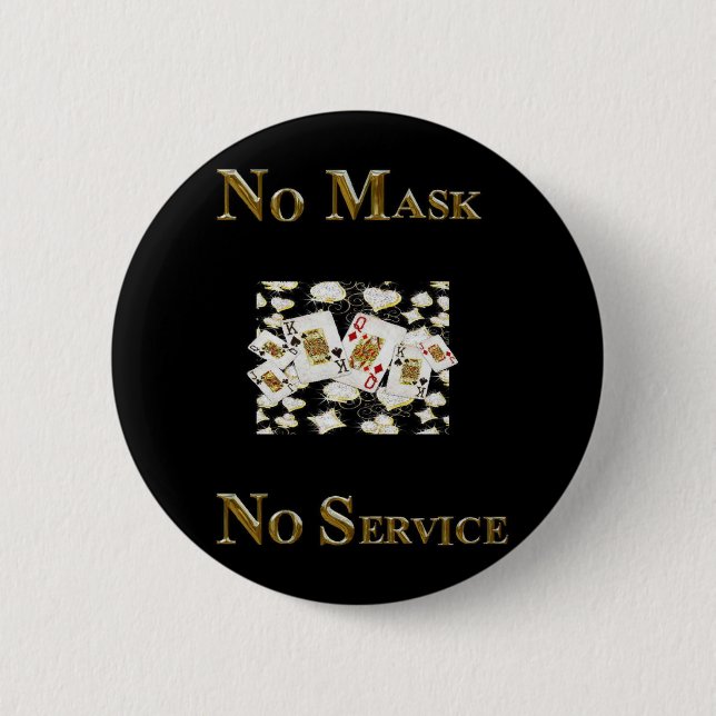 BADGE ROND 5 CM AUCUN MASQUE AUCUN SERVICE LAS VEGAS (Devant)
