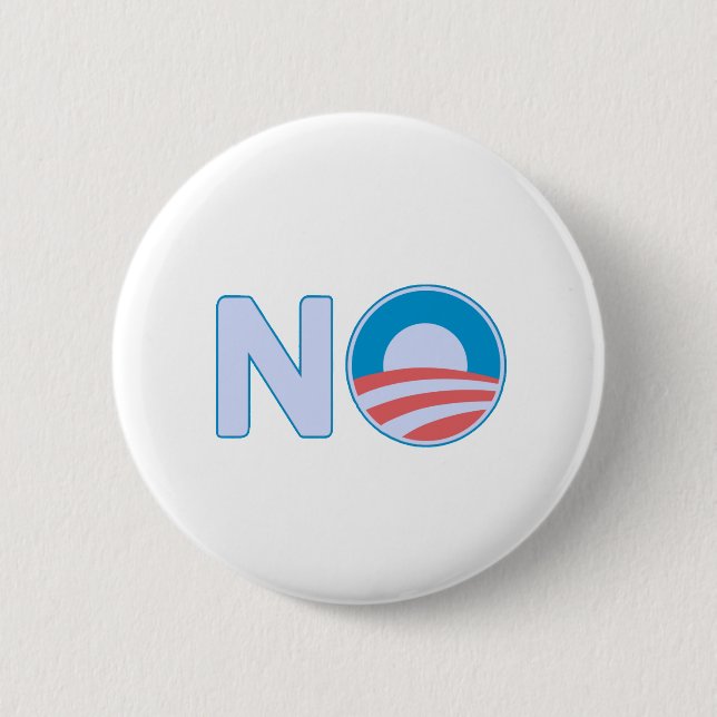 Badge Rond 5 Cm Aucun Obama (Devant)