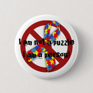 Badge Rond 5 Cm Aucun puzzle ! bouton