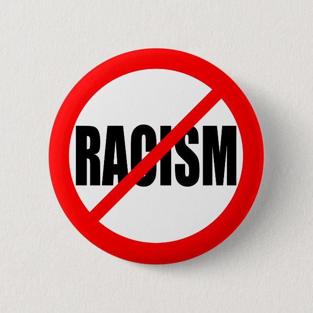 BADGE ROND 5 CM "AUCUN RACISME " (Devant)