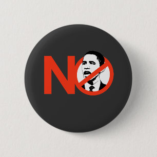 Badge Rond 5 Cm Aucun T-shirts d'Obama/Anti-Obama