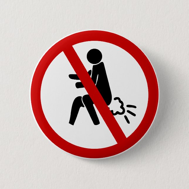 Badge Rond 5 Cm AUCUN ⚠ thaïlandais drôle de signe de toilette de (Devant)
