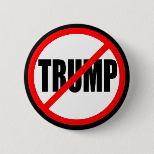 BADGE ROND 5 CM "AUCUN TRUMP
