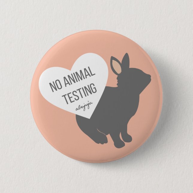 Badge Rond 5 Cm Aucune expérimentation animale (Devant)