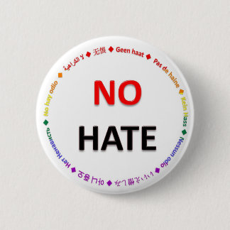 Badge Rond 5 Cm Aucune haine dans beaucoup de langues