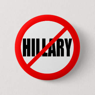 Badge Rond 5 Cm "AUCUNE HILLARY" 2,25 pouces