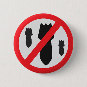 Badge Rond 5 Cm Aucunes bombes - paix