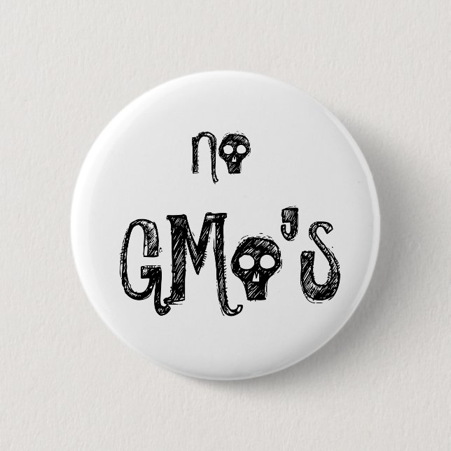 Badge Rond 5 Cm Aucuns OGM (Devant)