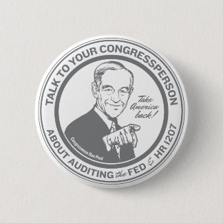 Badge Rond 5 Cm Auditez le bouton de Federal Reserve