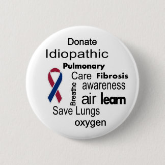 Badge Rond 5 Cm Augmentez la conscience idiopathique de fibrose