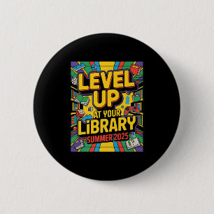 Badge Rond 5 Cm Augmentez Vos Compétences À La Bibliothèque Été 20