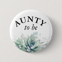 Aunty to be - Watercolor Succulents Baby Shower Bu