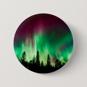 Badge Rond 5 Cm aurora boréale