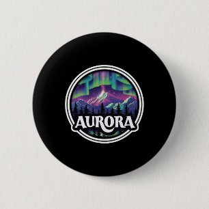 Badge Rond 5 Cm Aurora Colorado Rock Mountains Co Ski Winter De