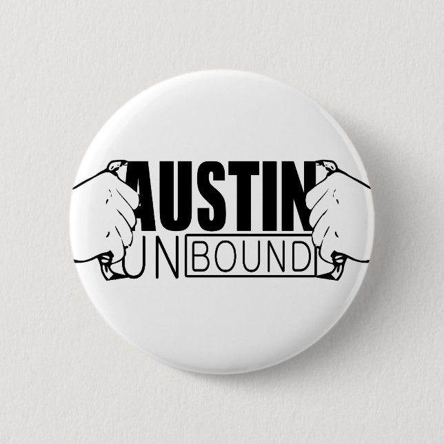 Badge Rond 5 Cm Austin a défait le logo (Devant)