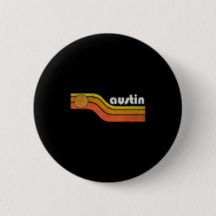 Badge Rond 5 Cm Austin - Hommes Vintages Femmes les années 70 80s