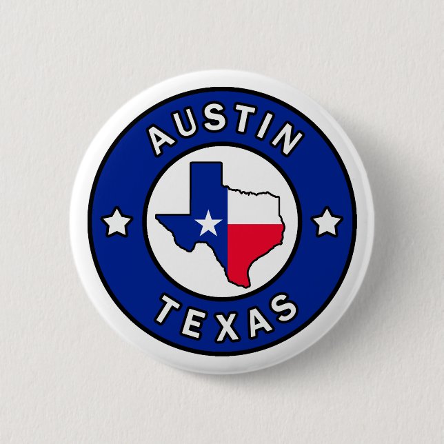 Badge Rond 5 Cm Austin Texas (Devant)