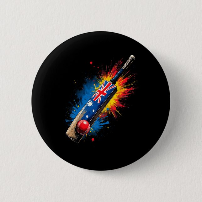 Badge Rond 5 Cm Australian Cricket T  (Devant)