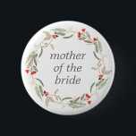 Badge Rond 5 Cm Australian Floral Custom Text Mère de la mariée<br><div class="desc">Australian Floral Custom Text Mère du bouton rond de la mariée.</div>