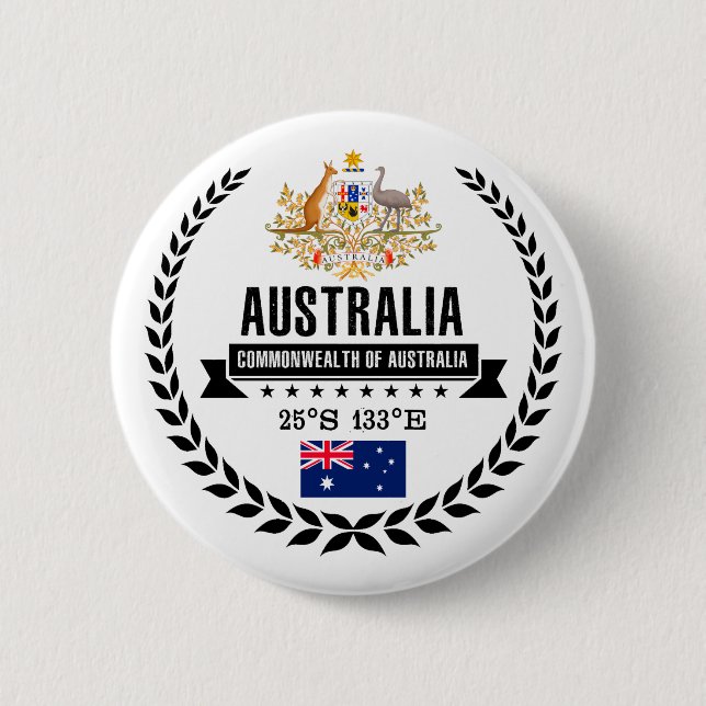Badge Rond 5 Cm Australie (Devant)