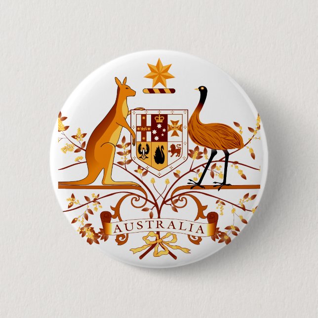 Badge Rond 5 Cm Australie - ACO Brown (Devant)