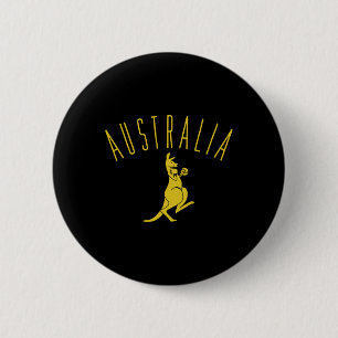 Badge Rond 5 Cm Australie Boxe Kangaroo