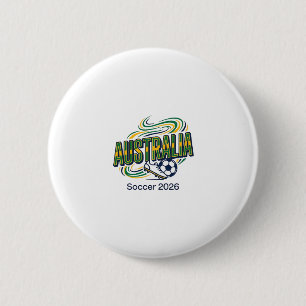 Badge Rond 5 Cm Australie Football 2026 Football Gras Pays Typogra