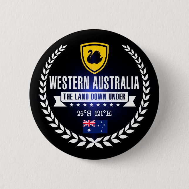 Badge Rond 5 Cm Australie occidentale (Devant)