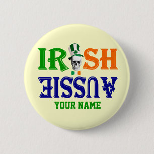 Badge Rond 5 Cm Australien St Patrick irlandais